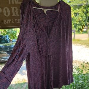 Matilda Jane Women's Purple Long Sleeve Blouse 2X XXL